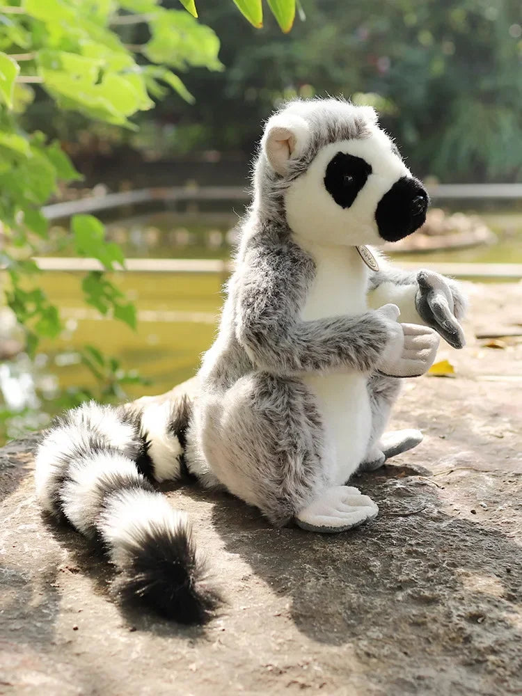 28cm Wild Lemur Plush Toy – Lifelike Stuffed Animal