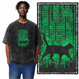 DB Cat Acid-Washed Graphic Tee