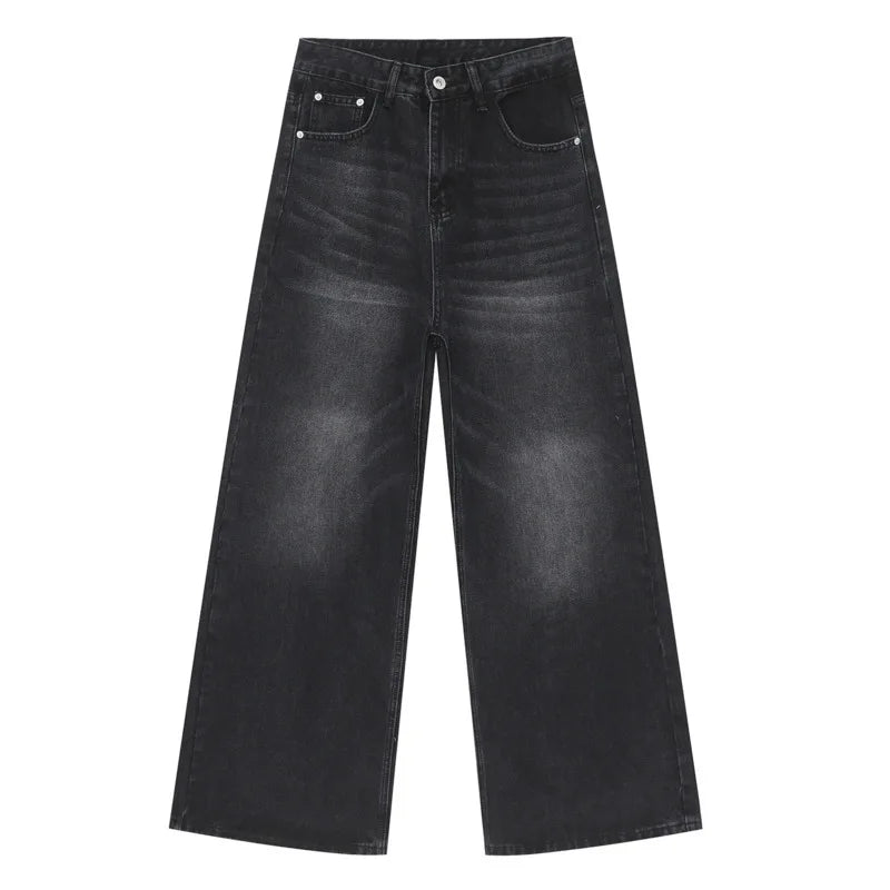 Men’s Vintage Gradient Wide-Leg Jeans