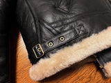 CC Shop Best.Mens High Quality 100% Natural Fur Jacket.Classic B3 Winter Warm Thick Leather Coat.100% Sheepskin with Wool.