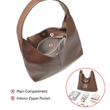 FOXER Minimalism Split Leather Women Shoulder Underarm Bag 2026 New Solid Casual Hobo Bag Female Daliy Tote Bag Purse