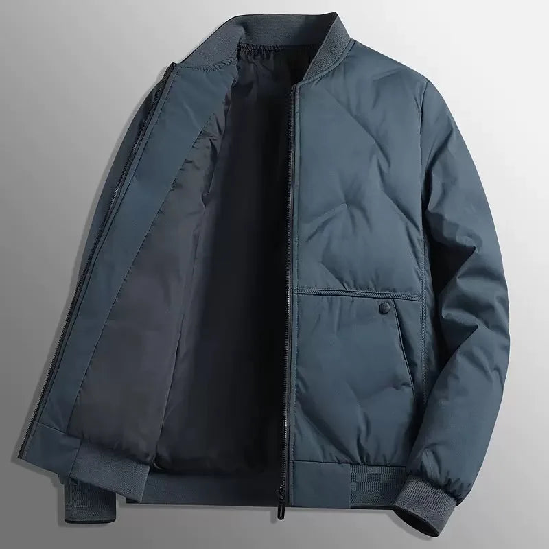 Men's Quilted Stand-Collar Zip Jacket | Warm & Relaxed Fit