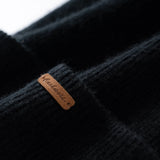 100% Cashmere Beanie Hat – Unisex Knit Winter Cap