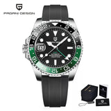 PAGANI DESIGN GMT Automatic Watch — Sapphire Crystal, 10-Bar Waterproof, 40mm