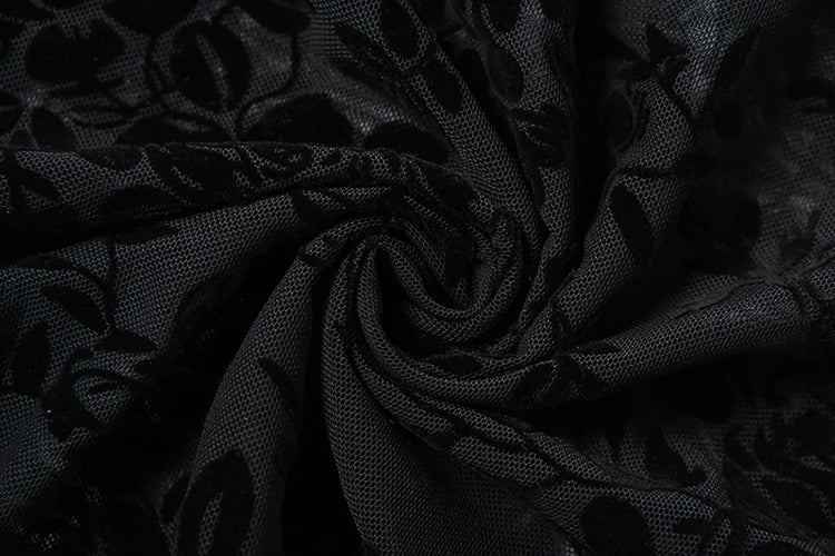 Black V-Neck Asymmetric Maxi Dress