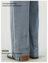 Retro Wide-Leg Baggy Denim Jeans – Unisex Straight Fit