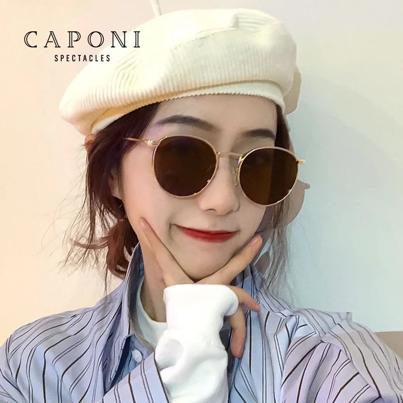 CAPONI Round Polarized Sunglasses for Women – CP1871