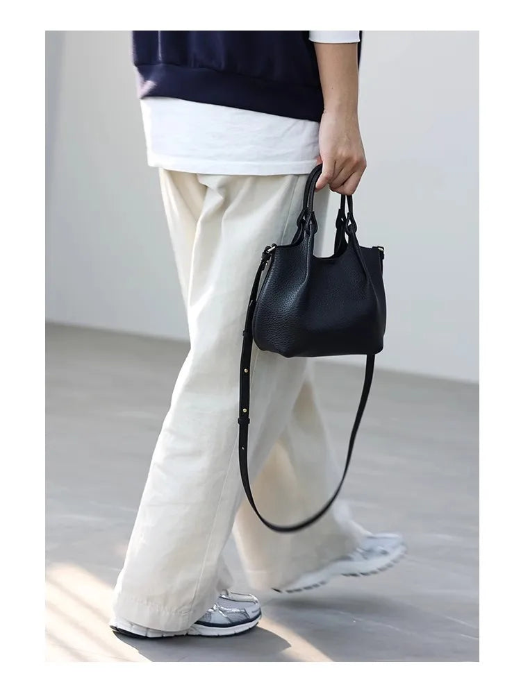 Women Real Leather Crossbody Bags Luxury Small Size Cute Handbag Soft Shoulder Bag 2024 New Arrival Designer Style