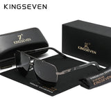 KINGSEVEN New Luxury Sunglasses Men UV400 Square Large Frame Polarized Glasses Male Women Outdoor Causal Fashion Driving Eyewear