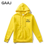 Top Quality Custom Cotton Zipper Hoodie Print Photo Text Brand Logo Men Womens Thick Fleece Autumn Winter Warm Sweatshirt 350gsm