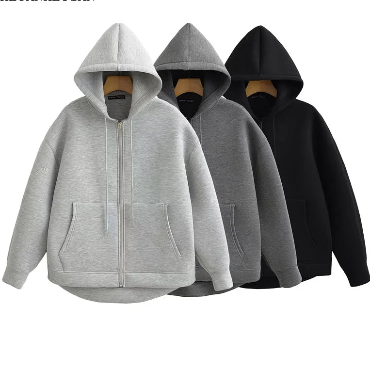 High Street Oversized Zip Hoodie