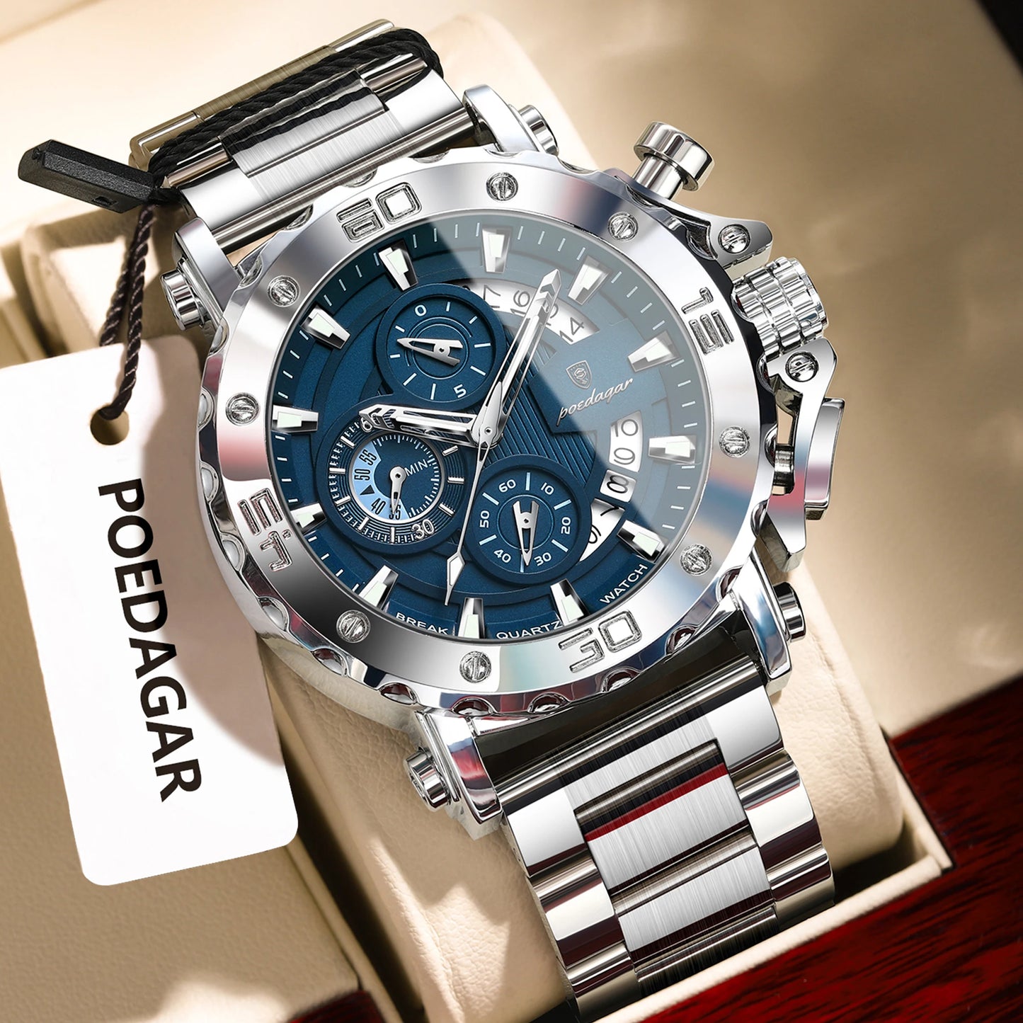 POEDAGAR 892 Luxury Men's Chronograph Watch