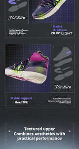 361 Degrees Joker 2 Men Basketball Shoes High-top New Jokic Shock-Absorbing Anti-slip Actual Support Male Sneakers 672611104