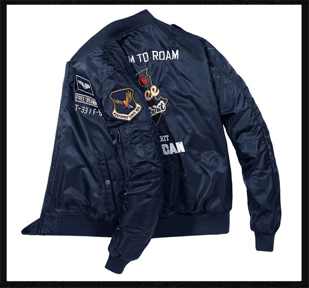 Men's MA-1 Flight Bomber Jacket | Classic Military Cargo Style Coat