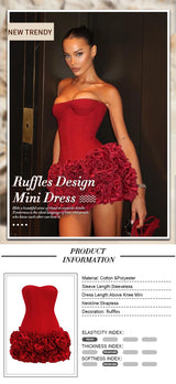 Structured Floral Mini Party Dress