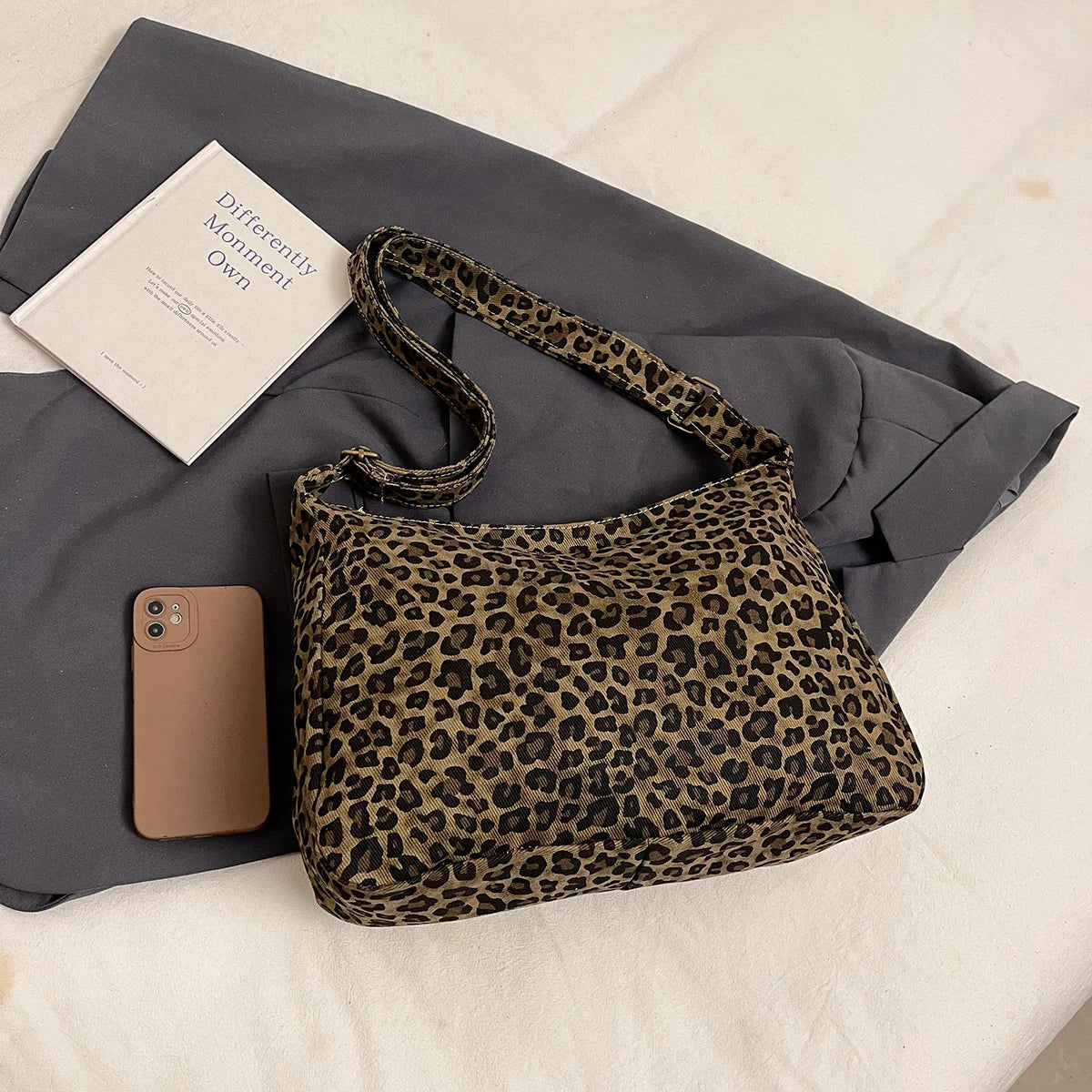 Women's Leopard Print Shoulder Bag – Large Capacity Crossbody