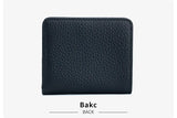 New Women Genuine Leather Mini Wallet RFID Folding Simple Ultra-thin Small Soft Cowhide Wallet Female Card Holder Coin Bags
