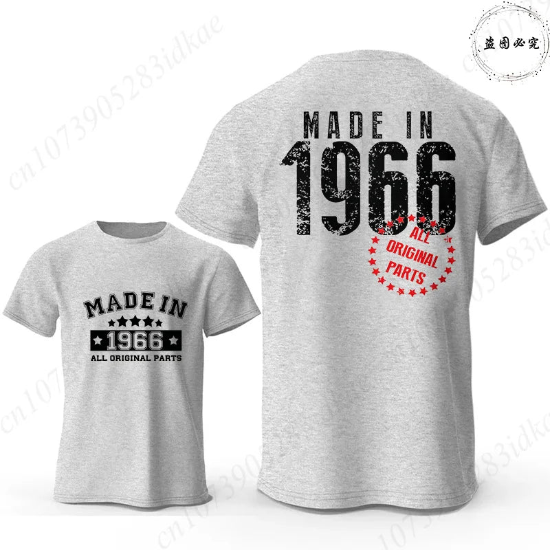 60th Birthday Vintage Graphic T-Shirt — Made in 1966 Men's Short Sleeve Tee