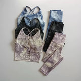 Seamless Tie-Dye Yoga Set
