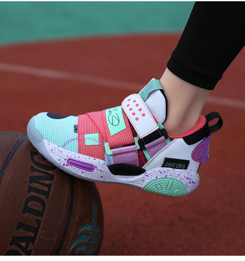 Kids' Pro-Grip Athletic Basketball Shoes