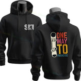 Men's Ski & Snowboard Graphic Hoodie for Fall and Winter