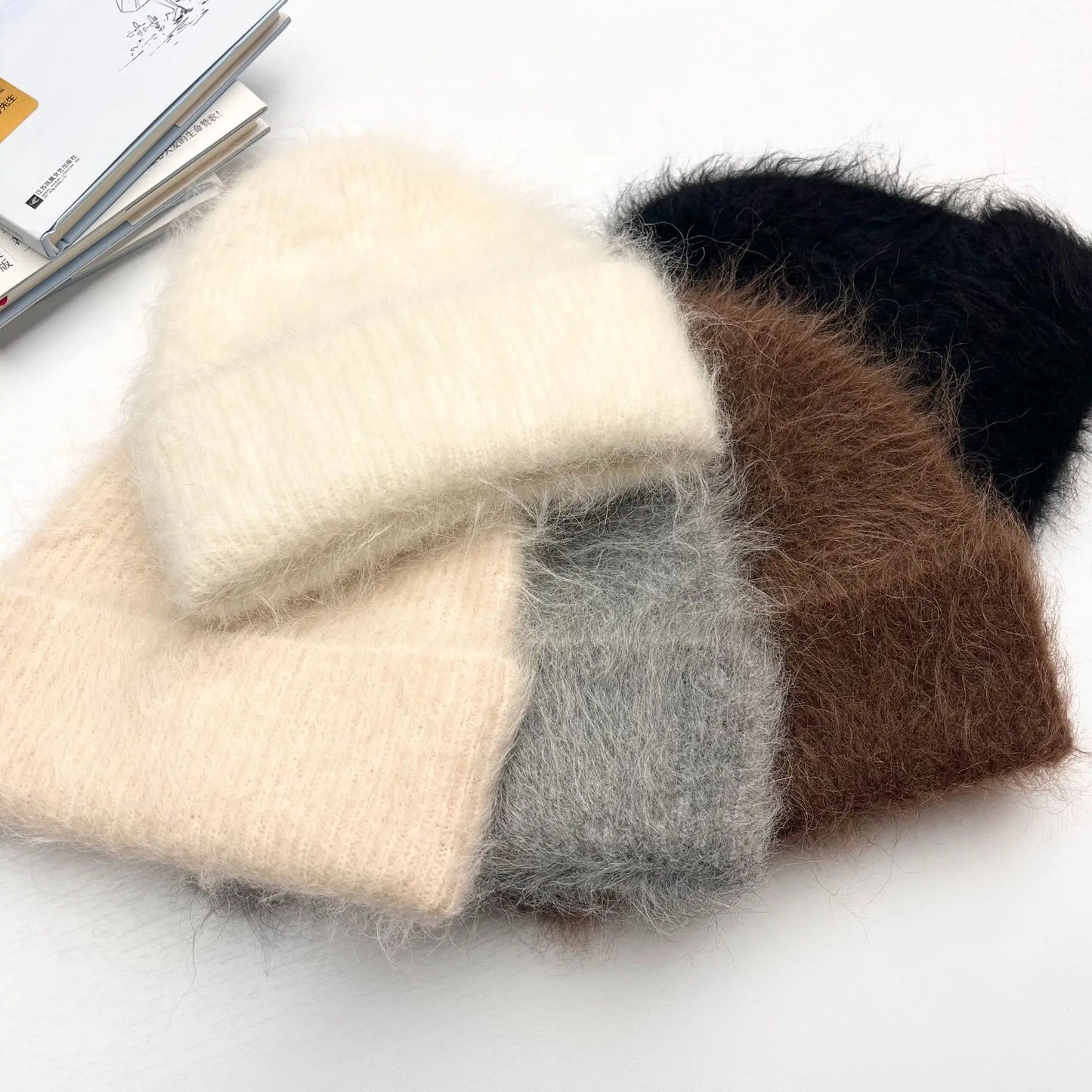 Fluffy Alpaca Wool Beanie | Women's Cozy Knit Winter Hat