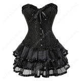 Women's Corset Dress with Straps & Lace | Plus Size Bustier Set