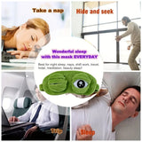 3D Frog Plush Sleep Mask – Soft Cotton Travel Blindfold (Made in USA)