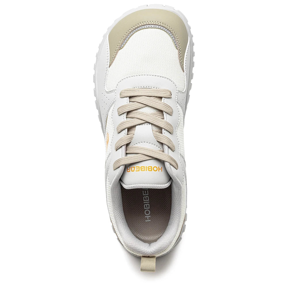 HOBIBEAR Unisex Wide Toe Sneakers Comfortable Walking Shoes Lace Up Outdoor Travel Breathable Running Sneakers