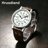 Hruodland 2025 New Pilot Men's Automatic Mechanical Watch Pt5000 Sapphire Luminous C3 Stainless Steel Waterproof 10Bar Reloj Hom