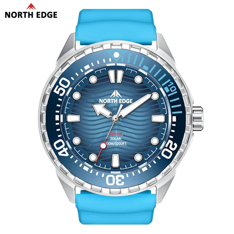 TRITON Men's Solar Dive Watch with Ceramic Bezel