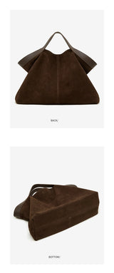 Women's Large Capacity Tote Bag 2025 New Vintage Suede Leather Spacious Crossbody Bag Commuting Versatile Trendy Premium Handbag