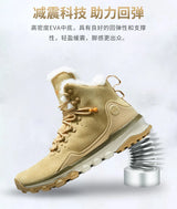 RAX Waterproof Hiking Shoes Men Winter Outdoor Sneakers for Men Snow Boots Plush Mountain Snowboots Outdoor Tourism Jogging Shoe