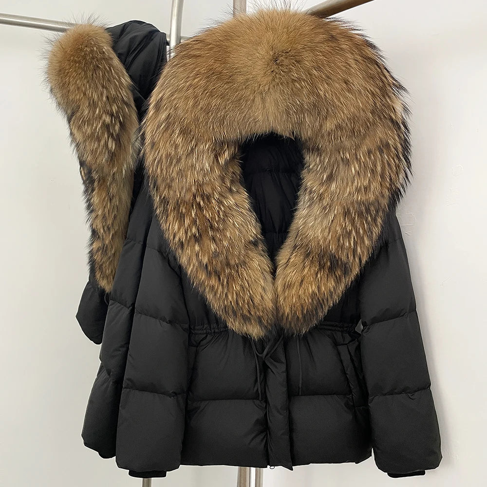 Premium Natural Fur Trim Down Jacket