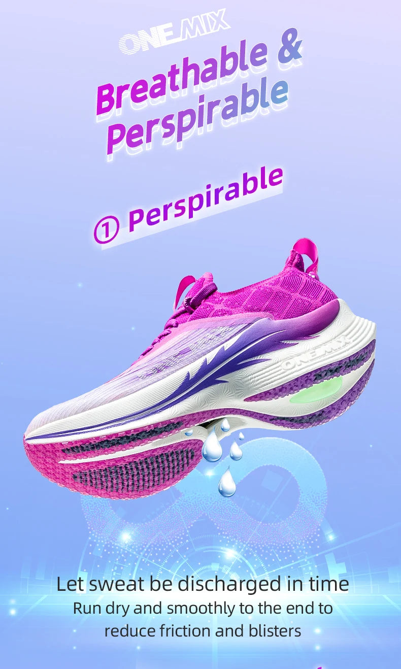 ONEMIX Carbon Plate Marathon Running Racing Shoes Professional Stable Support Shock-relief Ultra-light Rebound Sport Sneakers