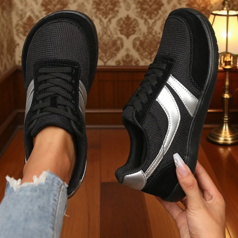 Women's Barefoot Canvas Sneakers: Wide-Toe Breathable Comfort