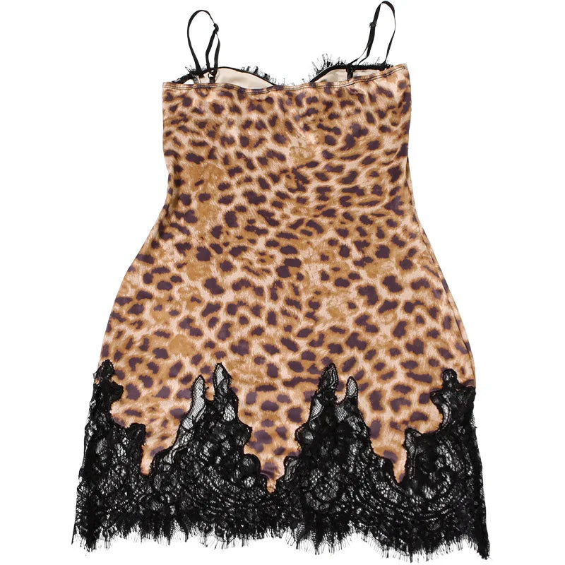 Lace Spaghetti Strap Cotton Mini Dress