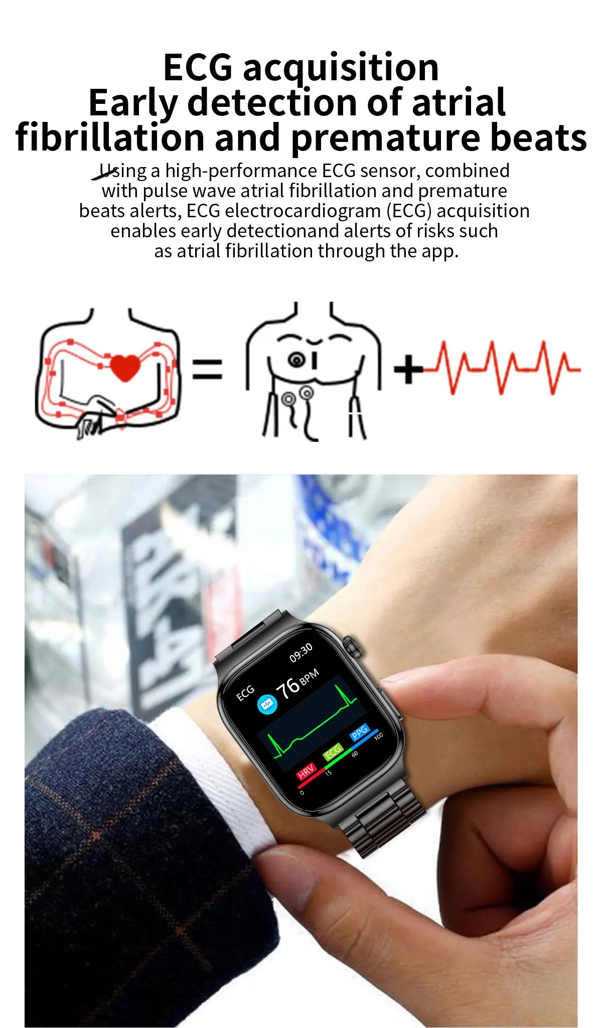 2026 New Accurate Diagnosis Smart Watch Body Fat ECG Blood oxygen BP Health Sport HD AMOLED Screen Call Smart Watches man woman
