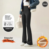 Women's Fleece-Lined High Waist Flare Leggings