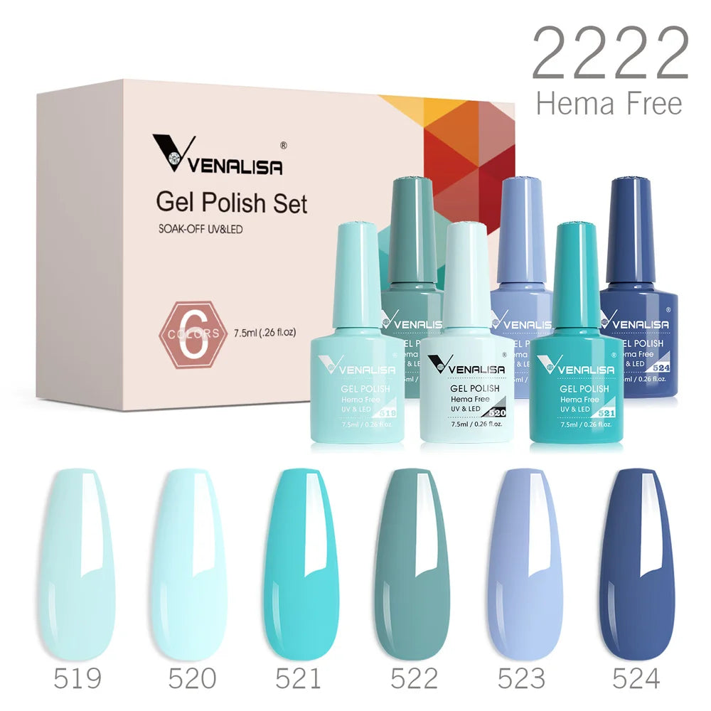 VENALISA 6pcs/kit Autumn Color Collection Fall Nails Brown Earth Gel Nail Polish TPO FREE Soak Off UV LED Semi Permanent Gel Set