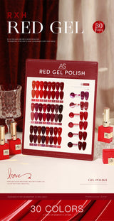 30-Piece Gel Nail Polish Set | Valentine's Romance Collection
