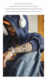 Maden J130 Heavyweight Canvas Hooded Jacket for Men