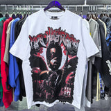 Oversized Rhinestone Cotton Crew Neck T-Shirt
