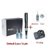 Dr pen Ultima M8 With 22 Cartridge Wireless MTS Derma Microneedle Pen Kit Professionals Use Beauty Machine Needle length 0.25 mm