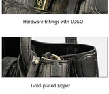 Embossed Letter Print Crossbody & Large Capacity Tote