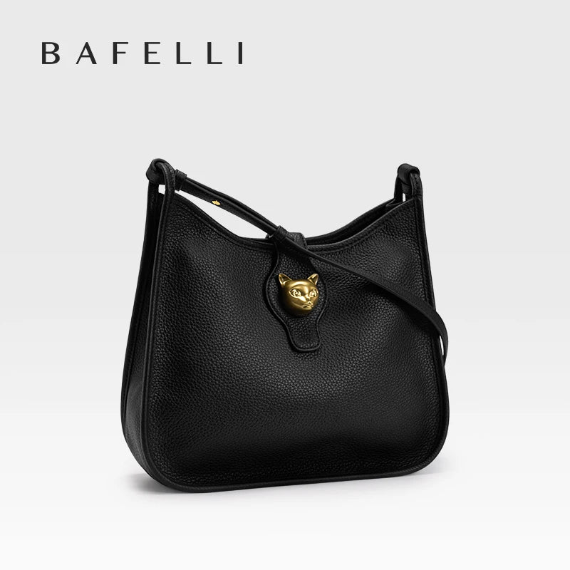 BAFELLI Genuine Leather Bucket Bag – Shoulder & Crossbody