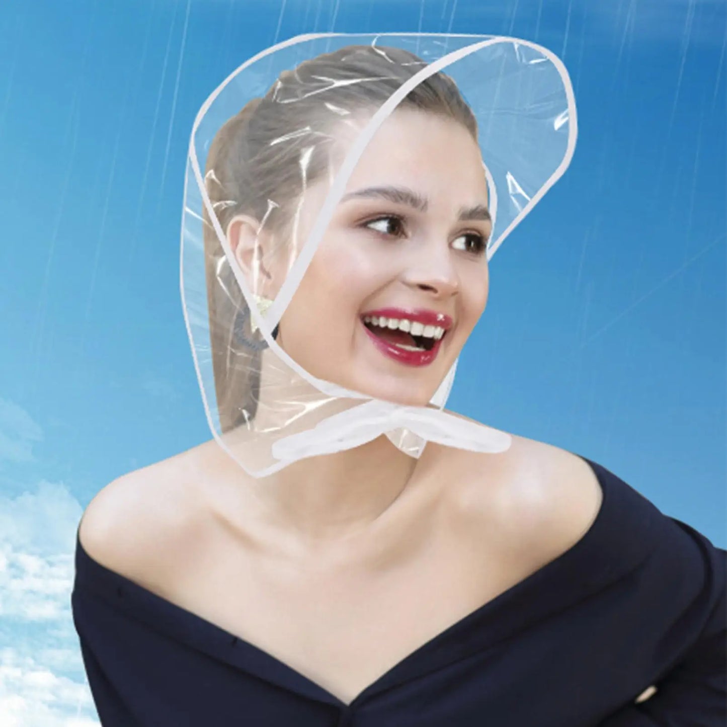 Wide Brim Waterproof Rain Hat for Women – Clear Shield