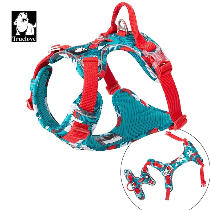 Truelove Dog Harness – Camo Reflective Nylon, All Breeds