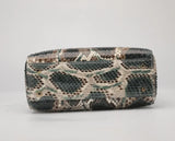 Women's Genuine Leather Snakeskin Crossbody Shoulder Bag