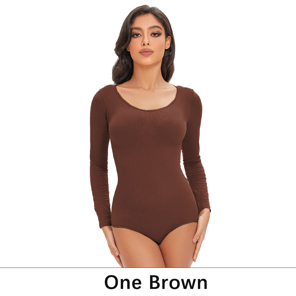 Seamless Tummy Control Long Sleeve Body Shaper
